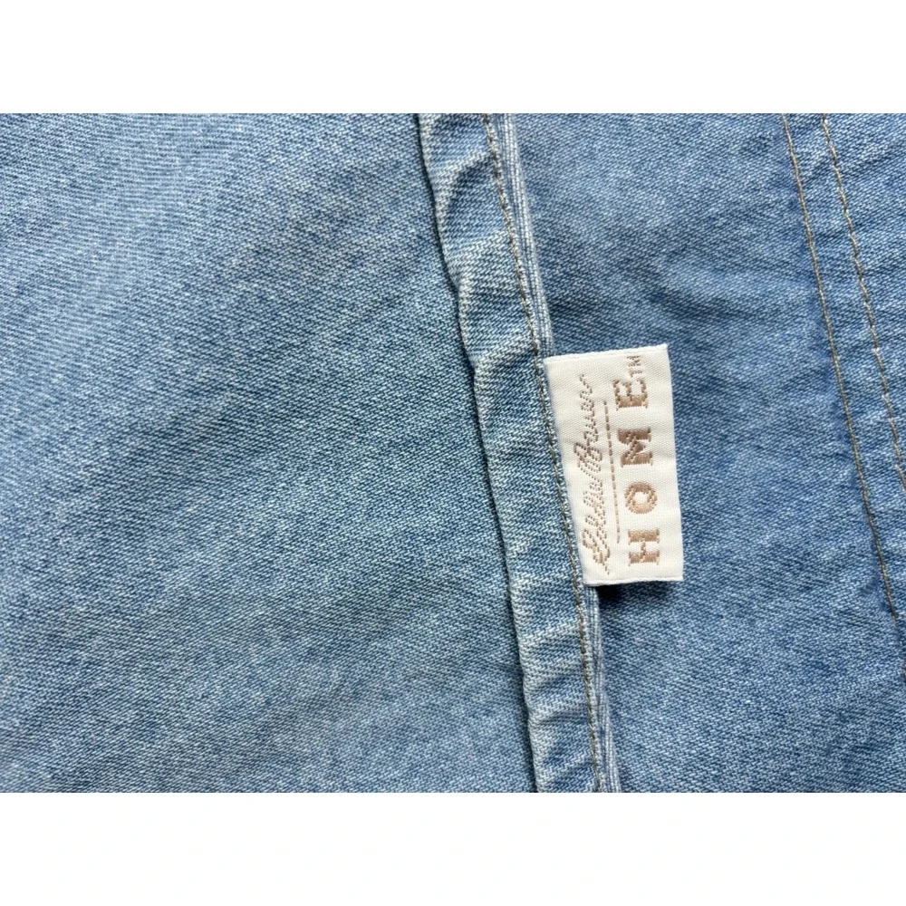 Vintage Eddie Bauer Home Denim‎ Pillow Sham Reversible Pillow Cover Standard